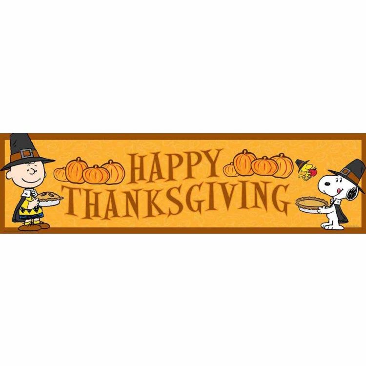 Banner Thanksgiving Peanuts