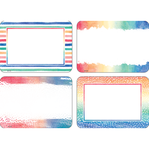 Watercolor Name Tags/Labels Multi Pak