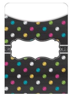 Chalkboard Brights Library Pockets