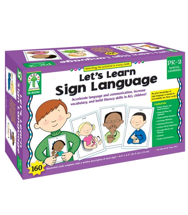 Let&#39;s Learn Sign Language Learning Cards