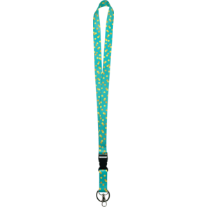 Teal Confetti Lanyard