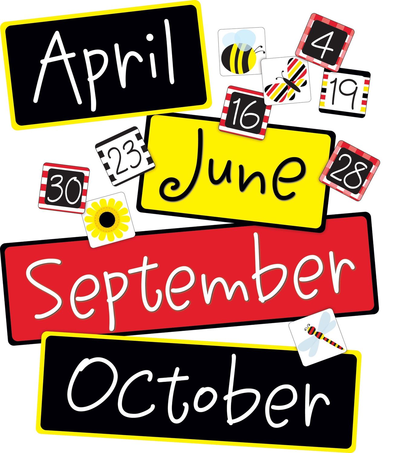 Buffalo Plaid Month/Date Set