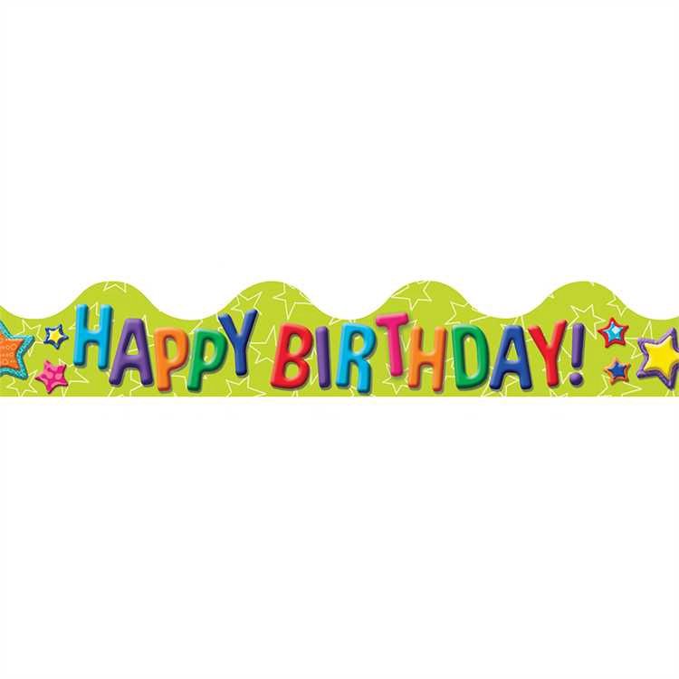 Color My World Birthday Deco Trim