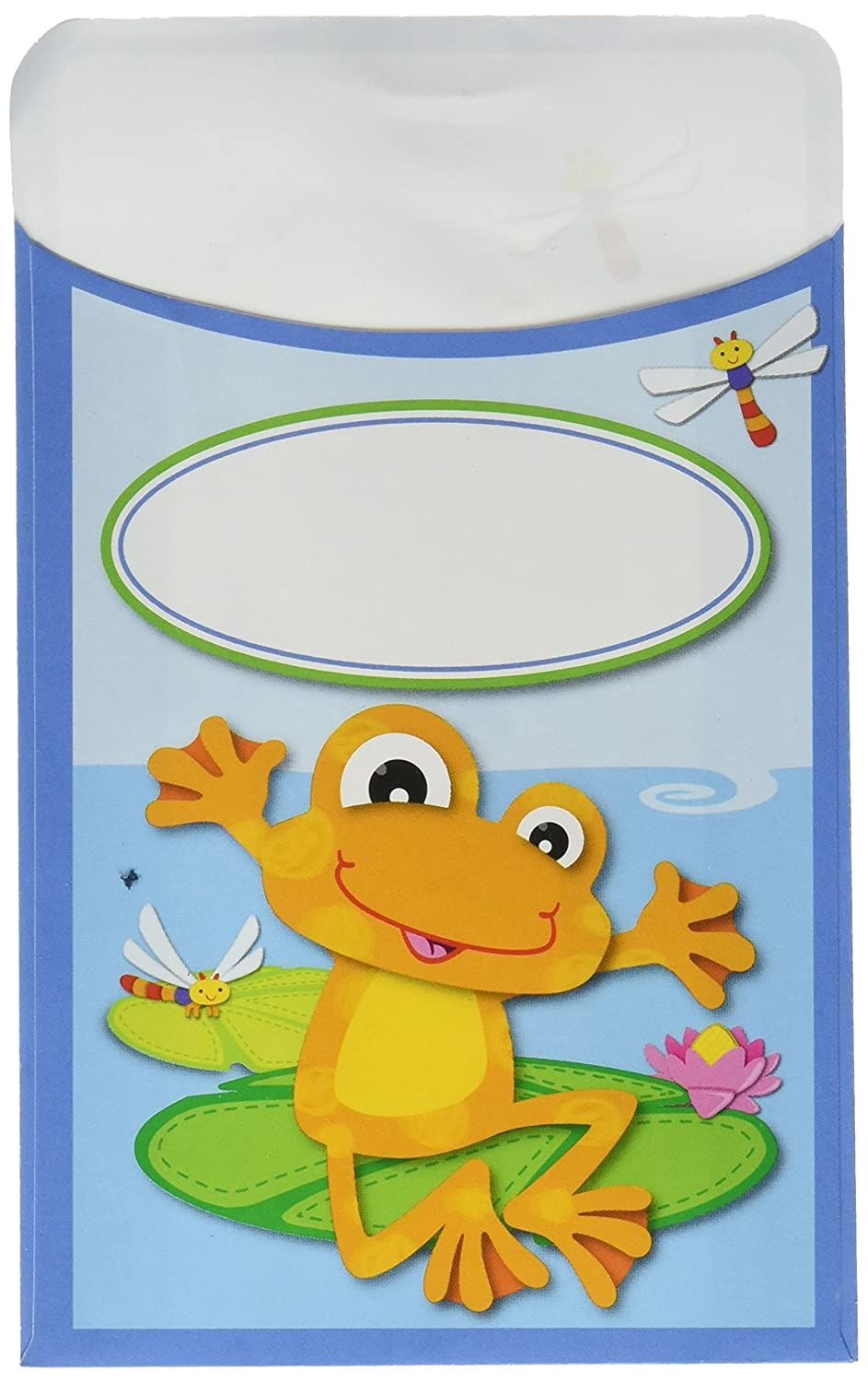 Funky Frogs Library Pockets