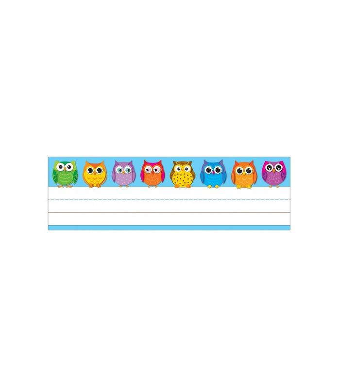 Colorful Owls Name Plates