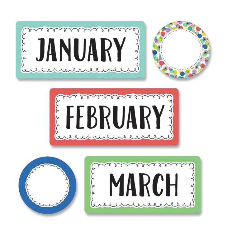 Color Pop Months of the Year