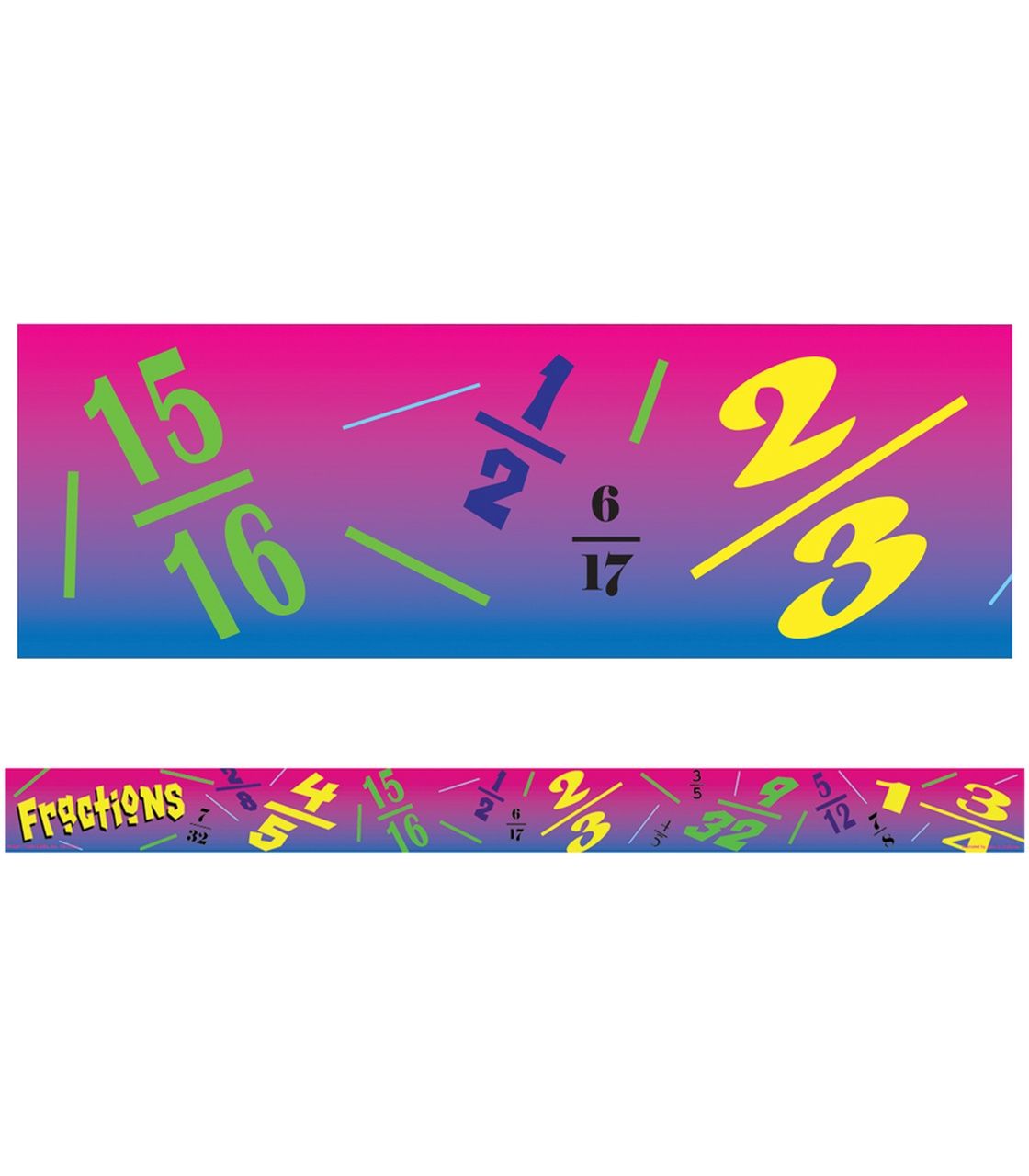 Fractions Straight Border Trim