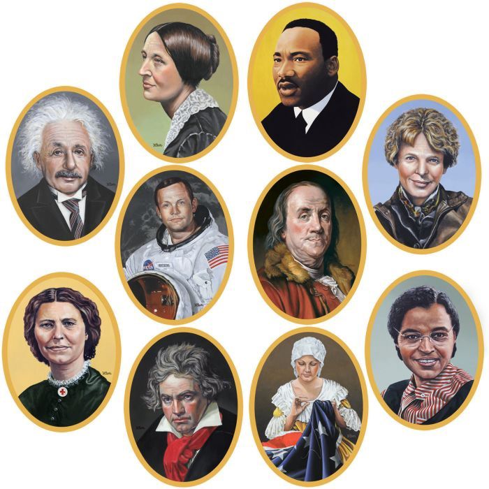 Faces in History Cut Outs 10&quot;