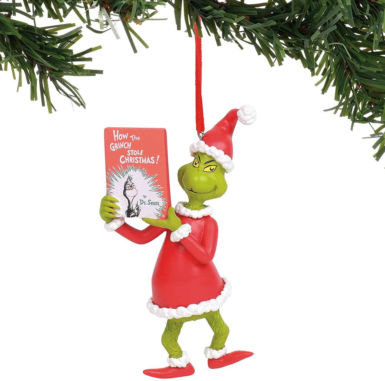 Grinch w/ Book Ornament