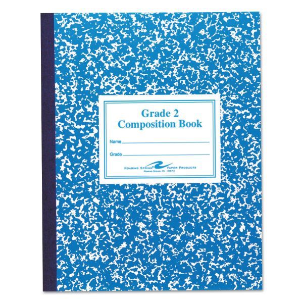 Grade 2 Ruled Composition Book, Manuscript, Blue