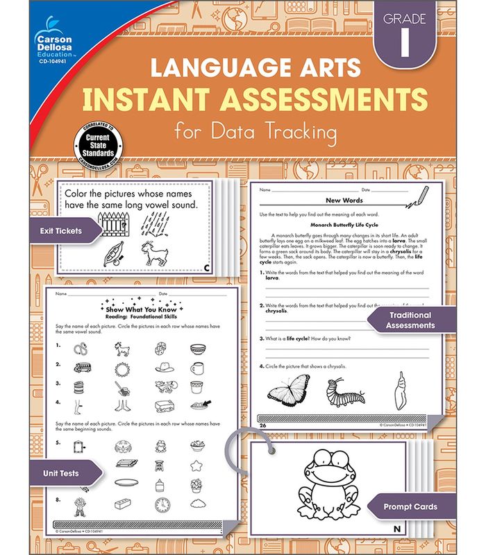 GR 1 Language Arts Instant Assessments/Data Tracking Resource Book
