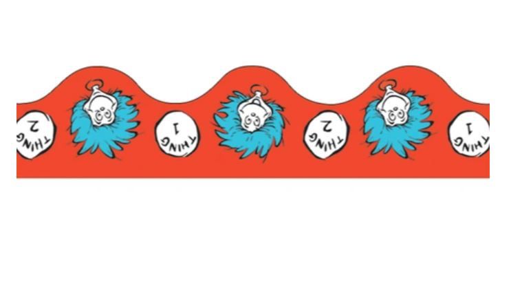 Dr. Seuss Thing 1 and Thing 2 Deco Trim