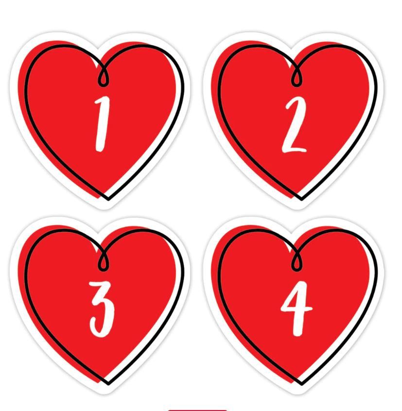 Doodle Hearts Calendar Days