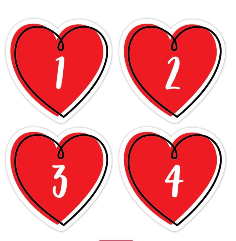 Doodle Hearts Calendar Days