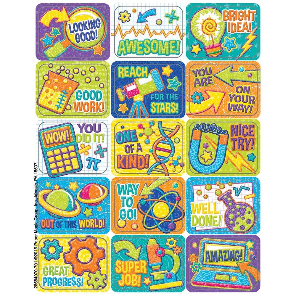 Color My World STEM Success Stickers