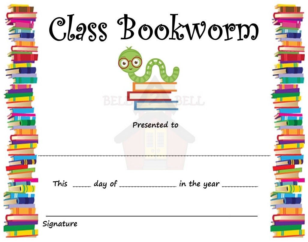 Class Bookworm Certificates