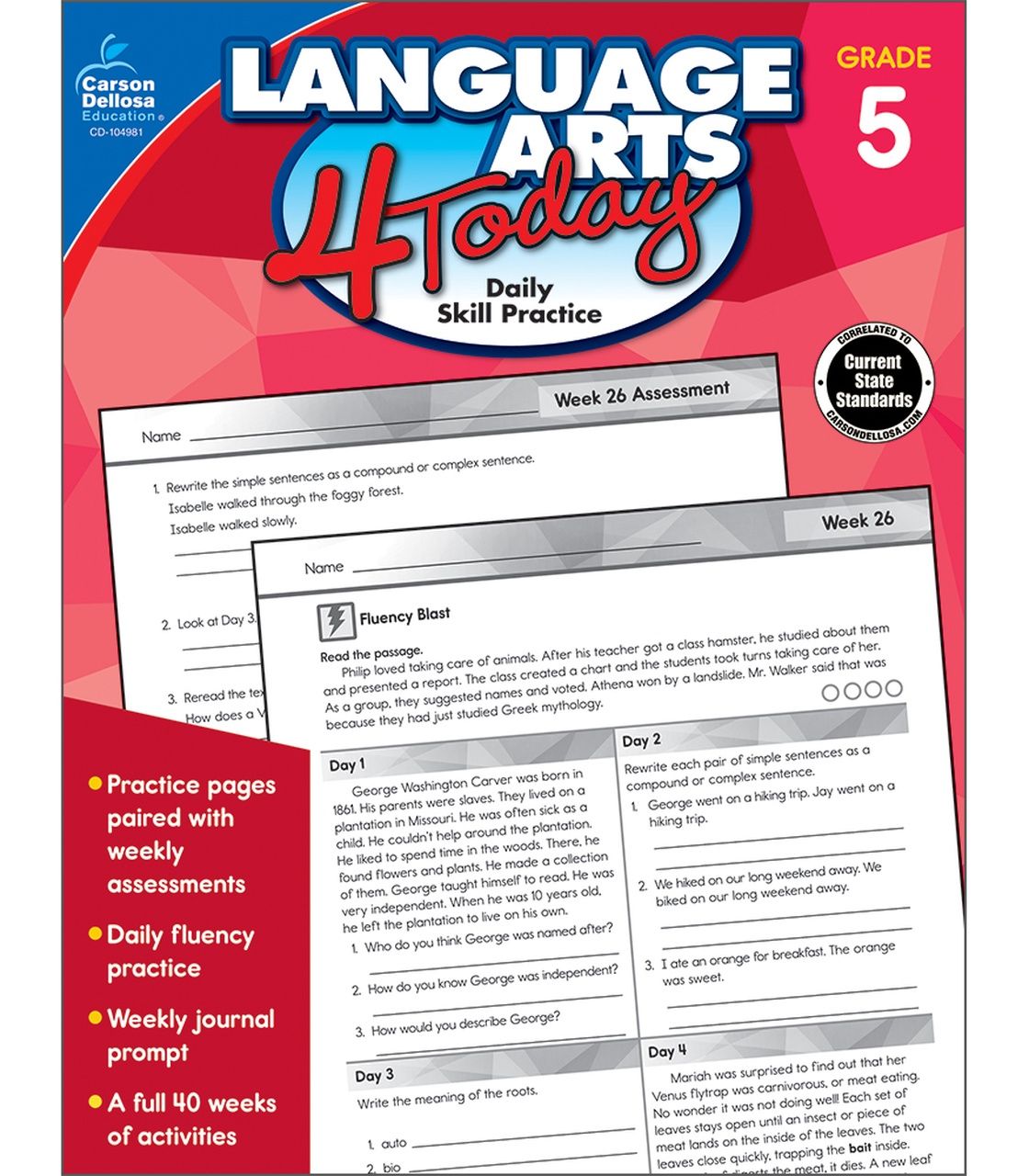 Grade 5 Language Arts 4 Today Workbook