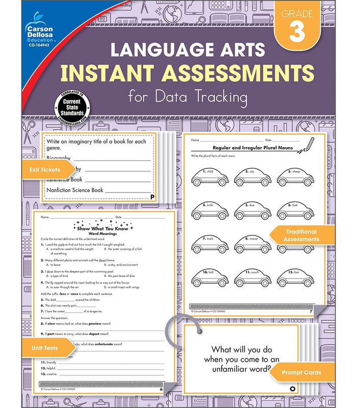 GR 3 Language Arts Instant Assessments/Data Tracking Resource Book