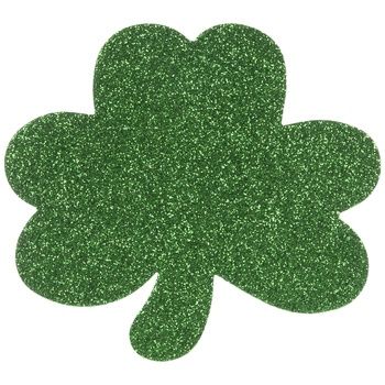 Foam Glitter Shamrock Cut Outs (12 pieces)