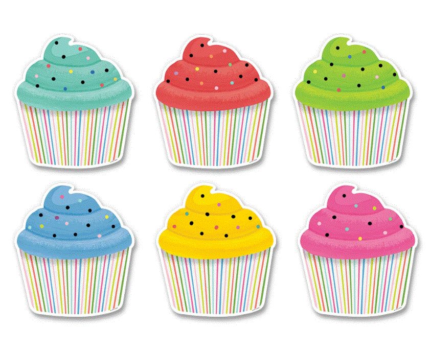 Color Pop Cupcakes 6&quot; Designer Cut-Outs