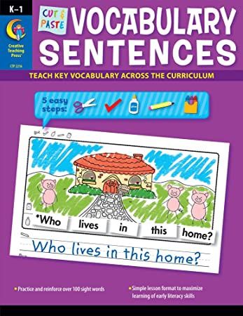 Cut &amp; Paste: Vocabulary Sentences