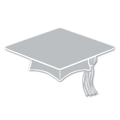 Gray 2 sided Graduation Cap Cut Outs
