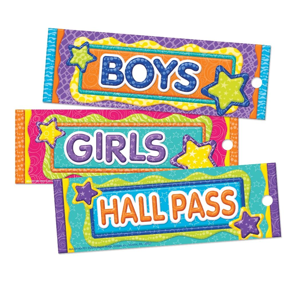 Color My World Hall Passes