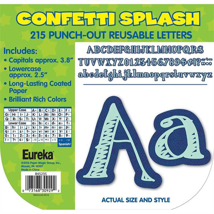 Confetti Splash Canvas Deco Letters