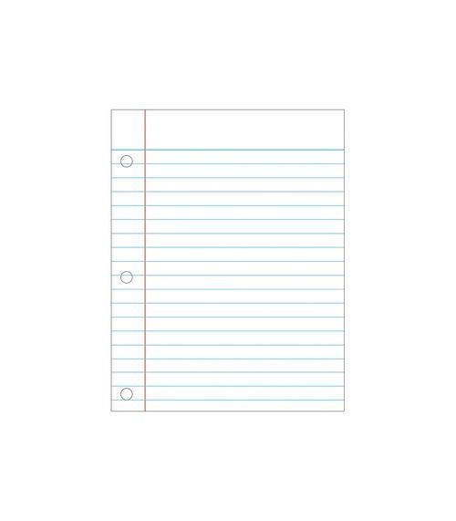 Laminated Notebook Paper Chart Poster