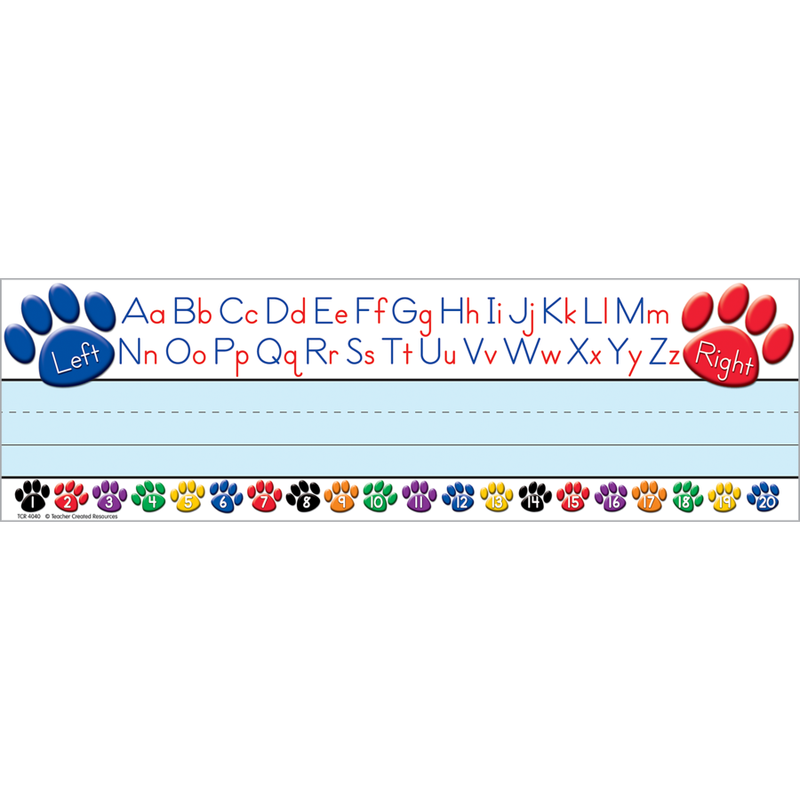 Left Right Paw Prints Alphabet Flat Name Plates