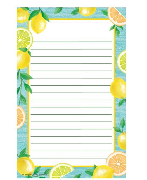 Lemon Zest Notepad