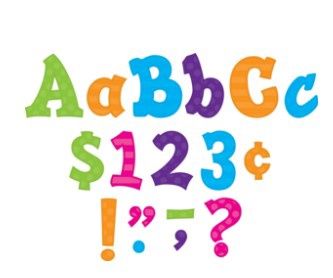 Multi Bright Sass Solids 5&quot; Letters