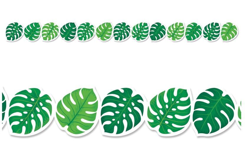 Monstera Leaves EZ Border (Palm Paradise)