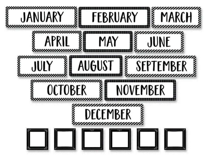Months of the Year Mini BBS