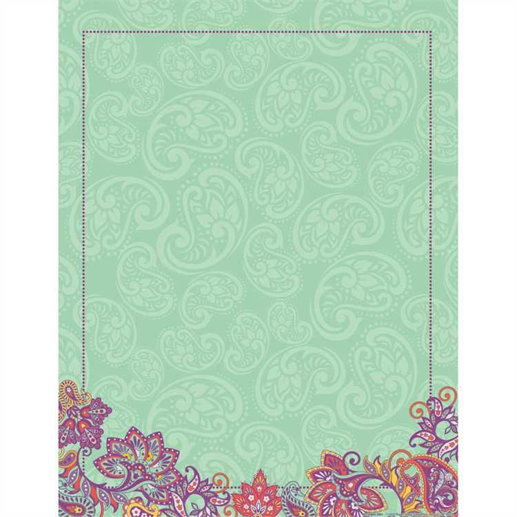 Positively Paisley Blank Chart