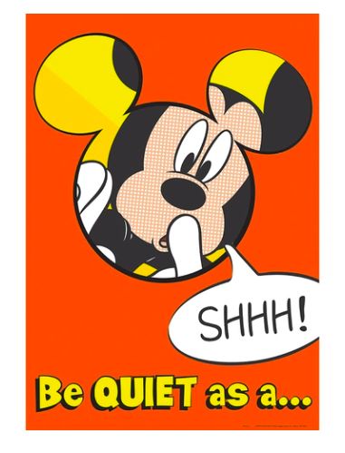 Mickey Quiet as a Mouse Poster