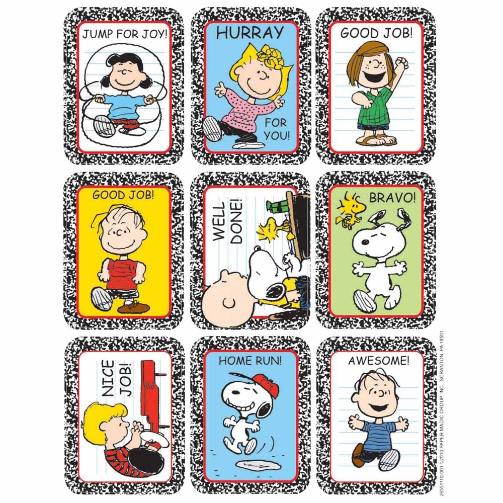 Peanuts Classic Giant Stickers Motivational