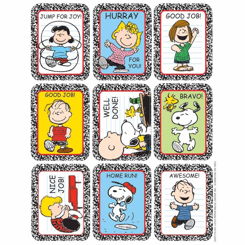 Peanuts Classic Giant Stickers Motivational