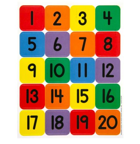 Numbers 1-20 Stickers