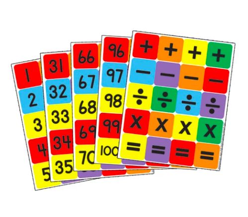 Numbers 1-100 Stickers