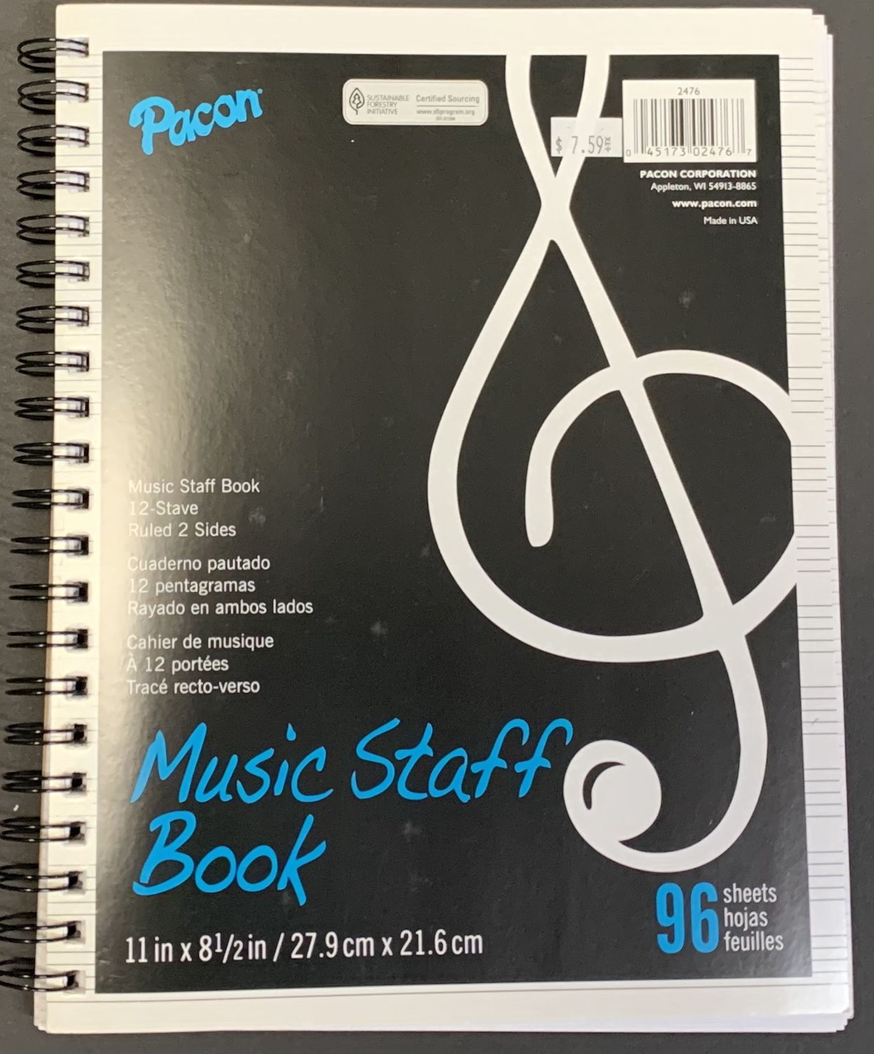 Music Staff Book