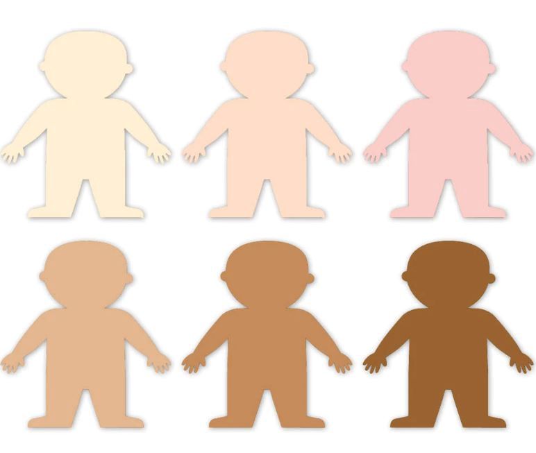 Multicultural People 6&quot; Designer Cut-Outs