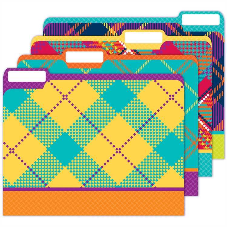 Plaid Attitude File Folders