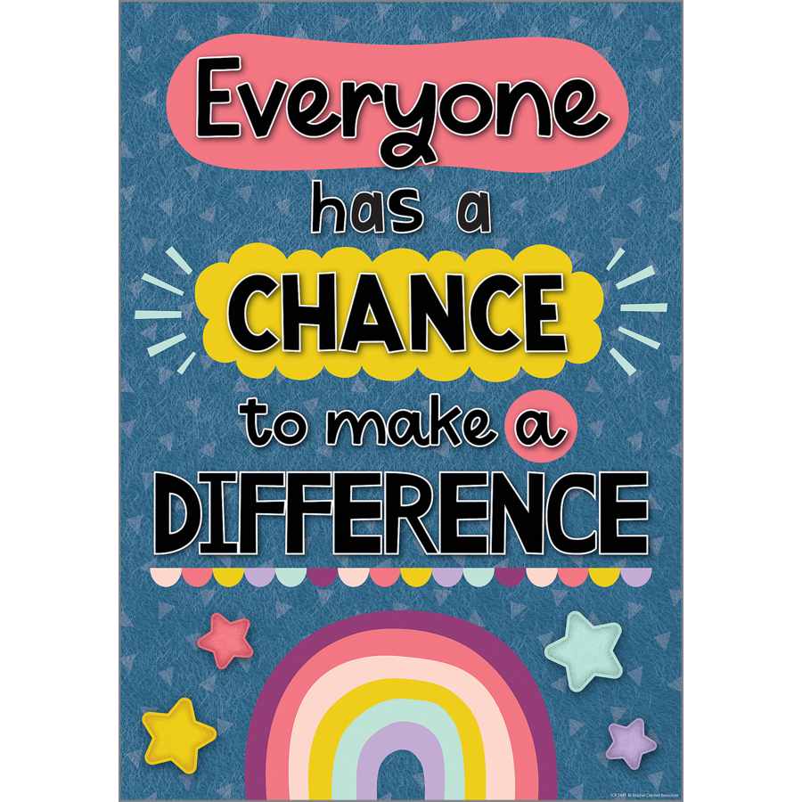 Oh Happy Day Everyone Has a Chance to Make a Difference Poster