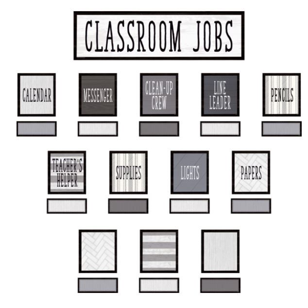 Modern Farmhouse Classroom Jobs Mini BBS