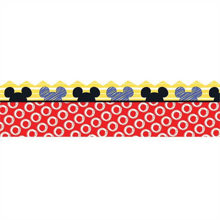Mickey Color Pop Peeking Head Deco Trim