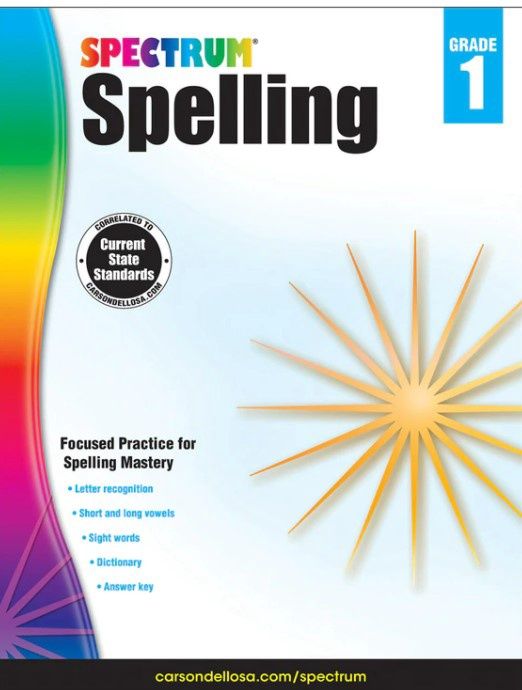 Spectrum Spelling Workbook Grade 1