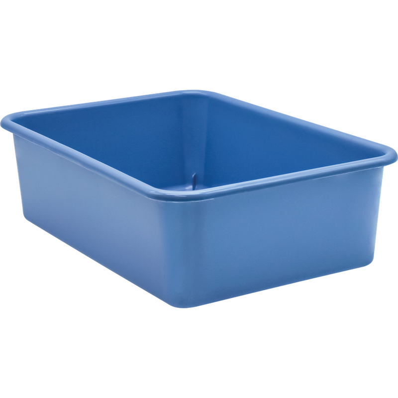 Slate Blue Large Plastic Storage Bin