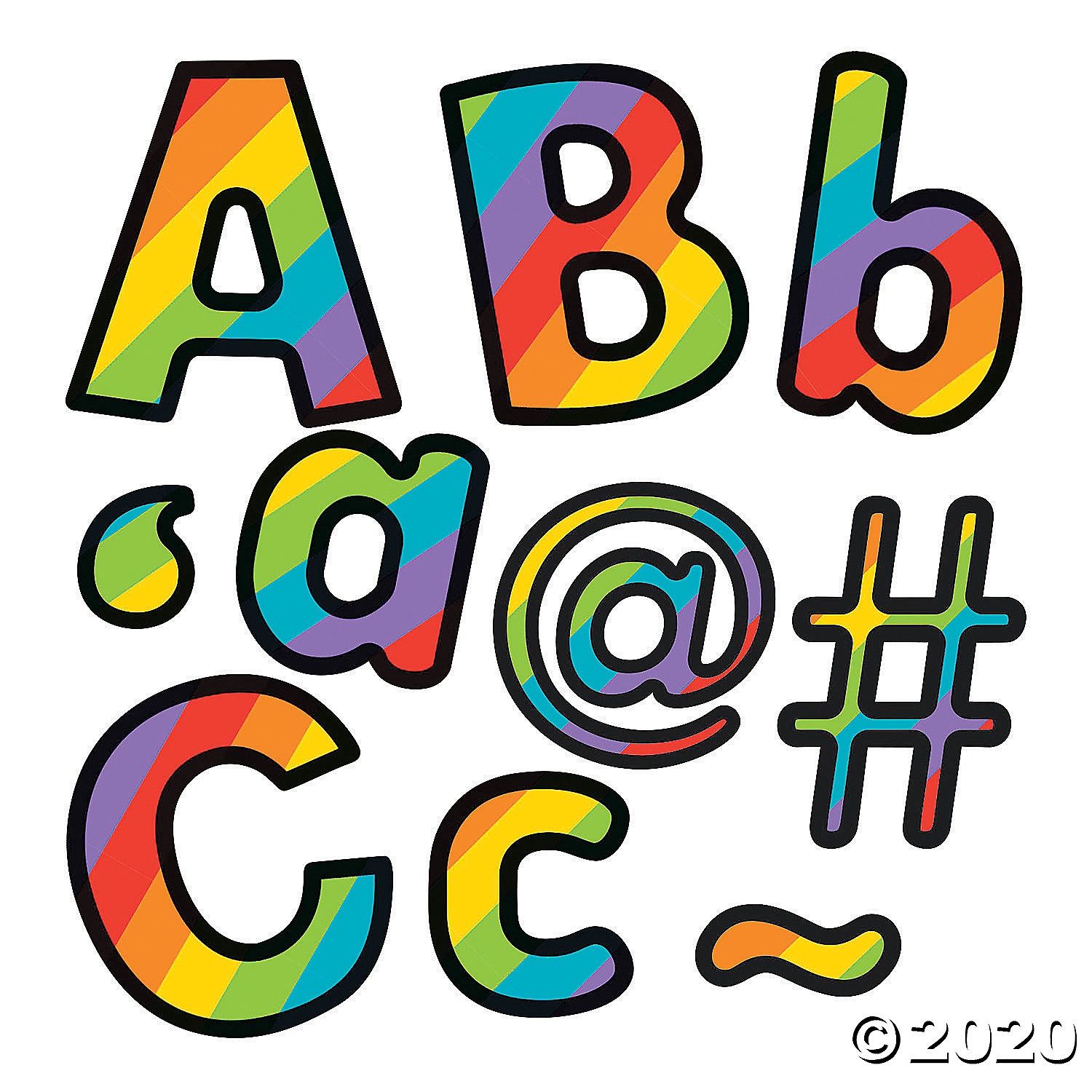 Rainbow Stripe Combo EZ Letters