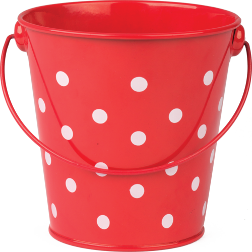 Red Polka Dots Bucket